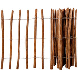 Hazelaarhouten hek wit 90 × 500 cm