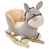 Hobbeldier Met Rugleuning 60X32X50 Cm Pluche Bruin
