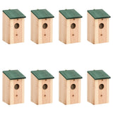 Vogelhuisjes 8 St 12X12X22 Cm Hout
