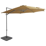 Ronde parasol met voet - Taupe 300cm