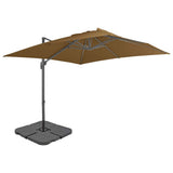 Vierkante parasol met voet 300 × 300 cm
