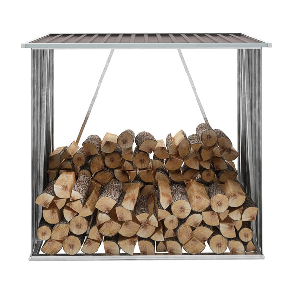 Haardhoutschuur 163X83X154 Cm Gegalvaniseerd Staal