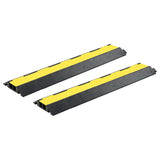 Rubberen kabelbeschermer met 2 tunnels (2 stuks)