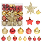 64-Delige Kerstballenset En Wit