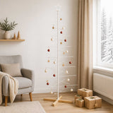 Kerstdecoratie Kerstboom Met Houten Basis Metaal