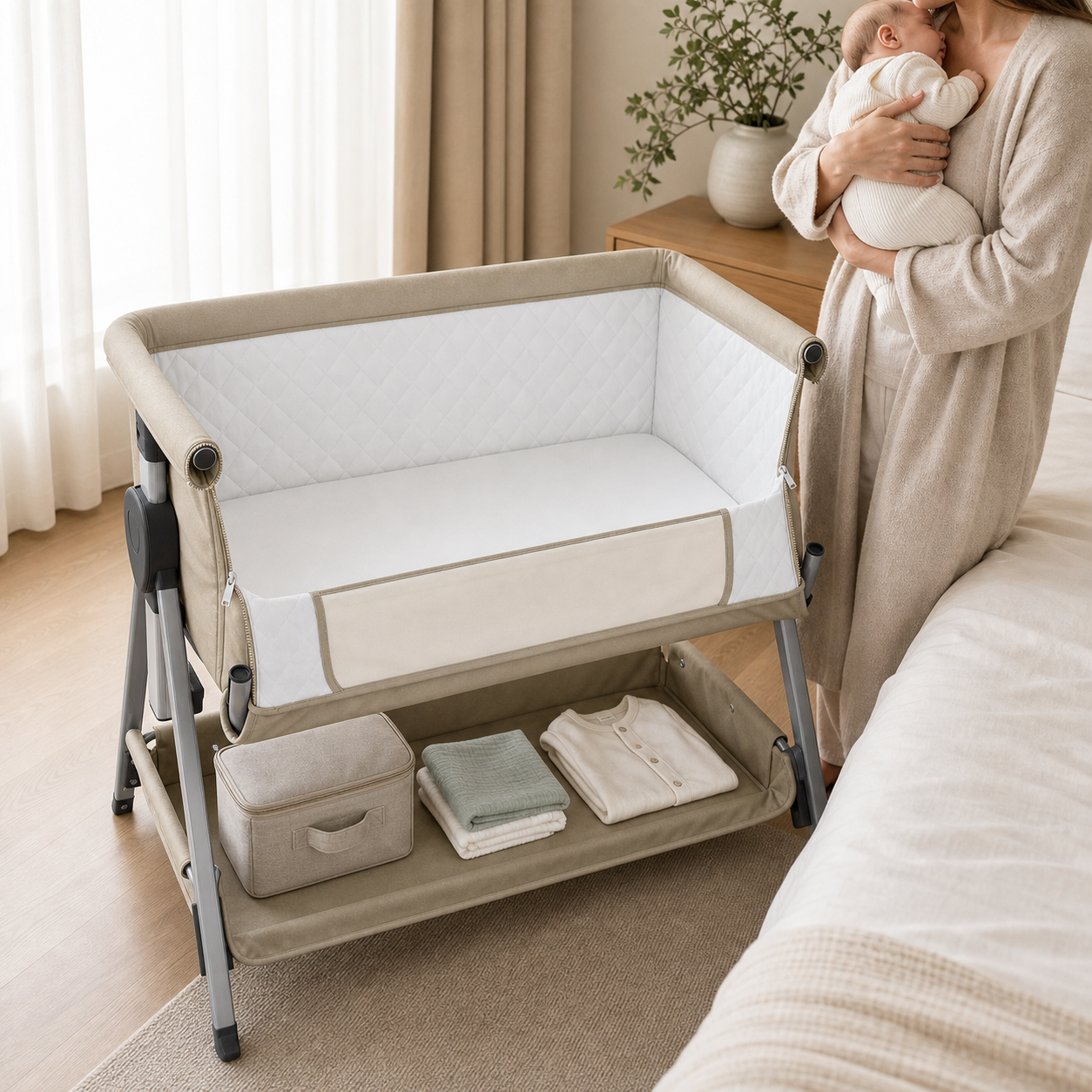 Co-sleeper bednest - babybox – praktische opbergruimte