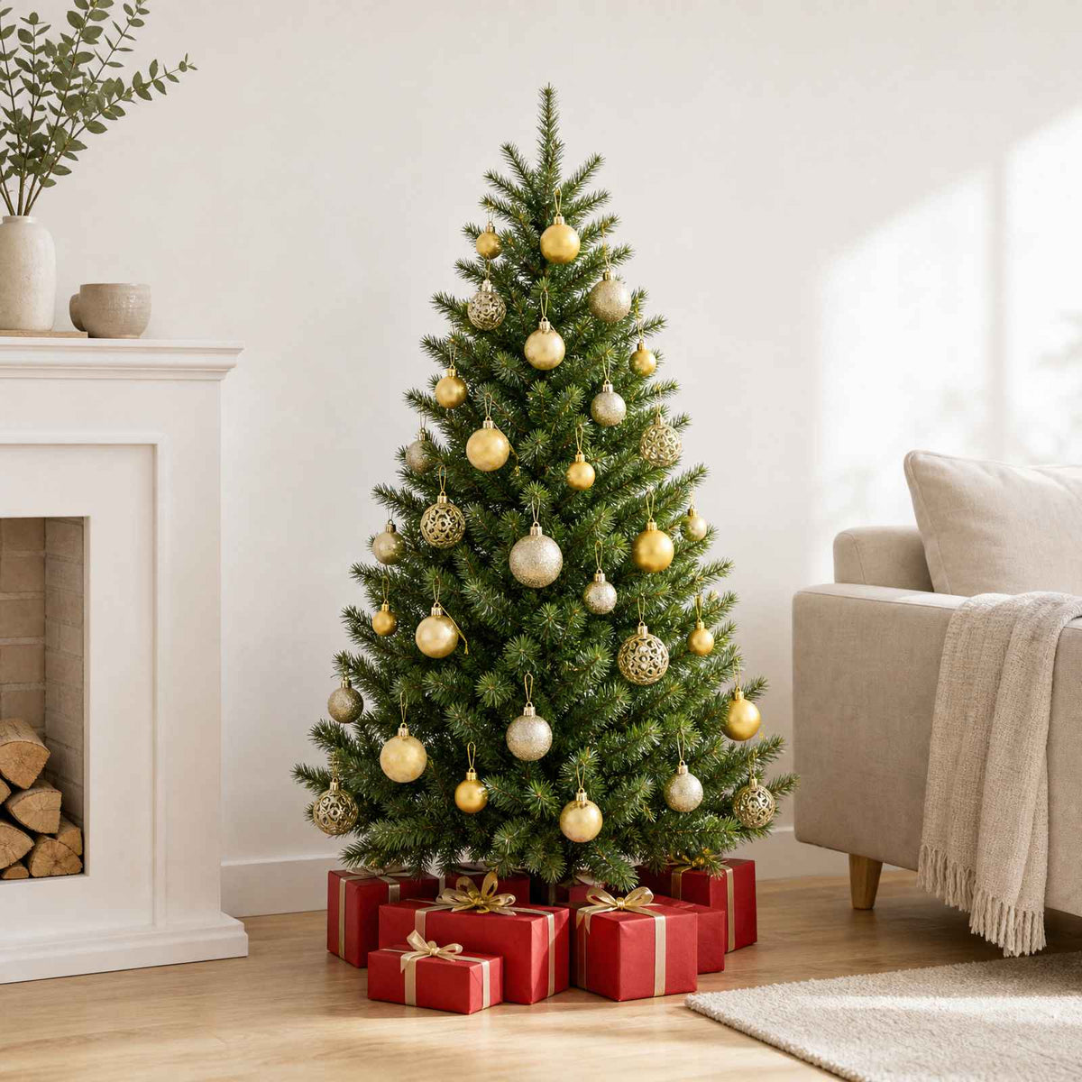 Kerstballen 100 St Zilverkleurig/Goudkleurig