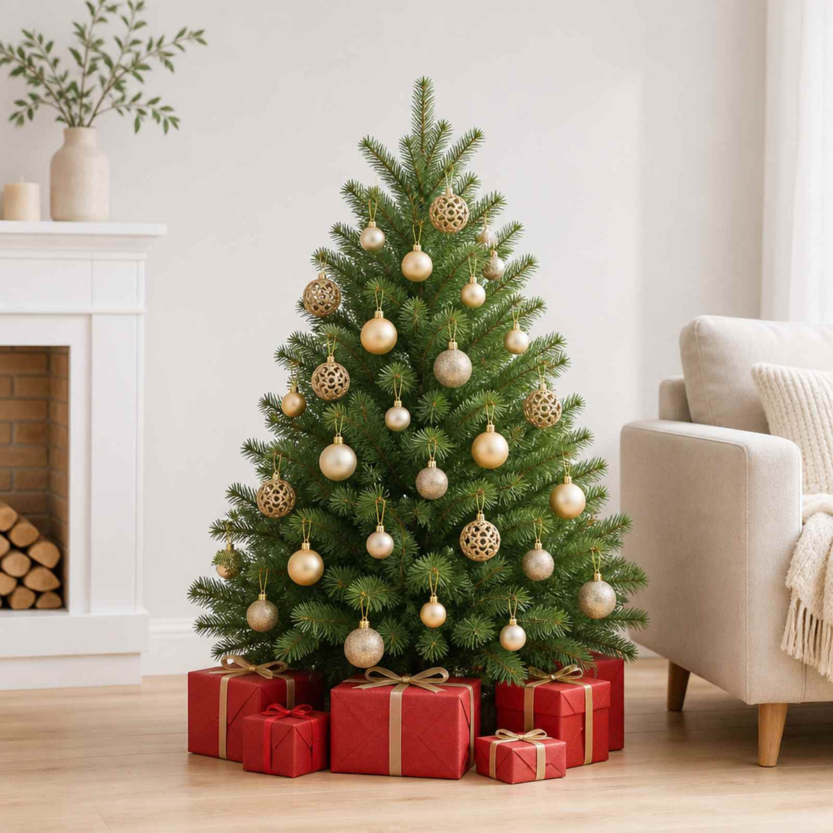 Kerstballen 100 St Zilverkleurig/Goudkleurig