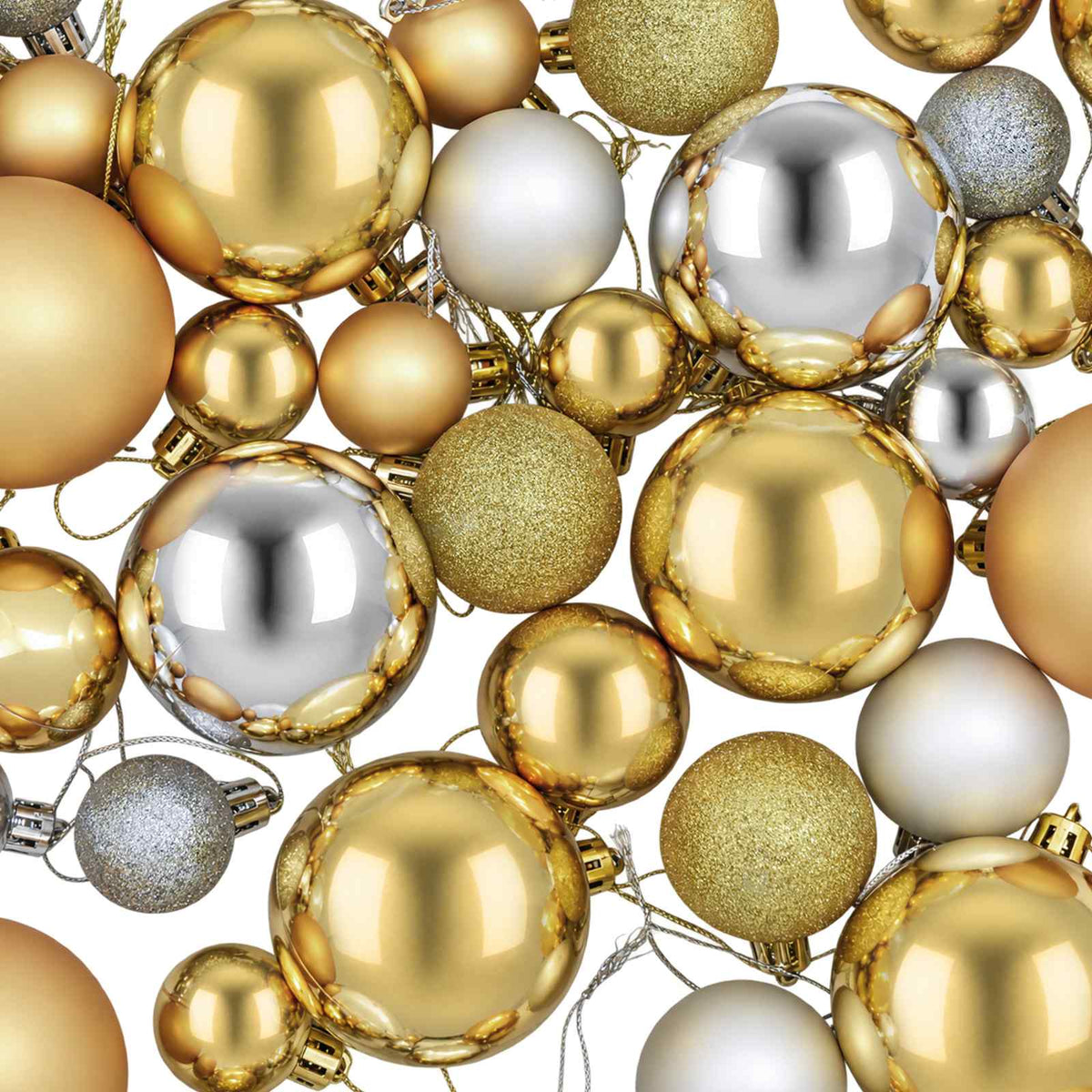 Kerstballen 100 St Zilverkleurig/Goudkleurig