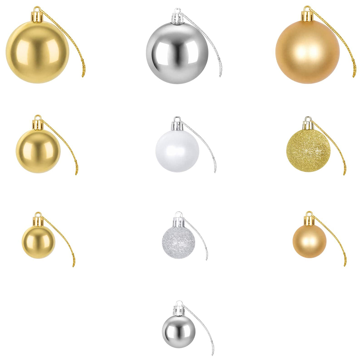 Kerstballen 100 St Zilverkleurig/Goudkleurig