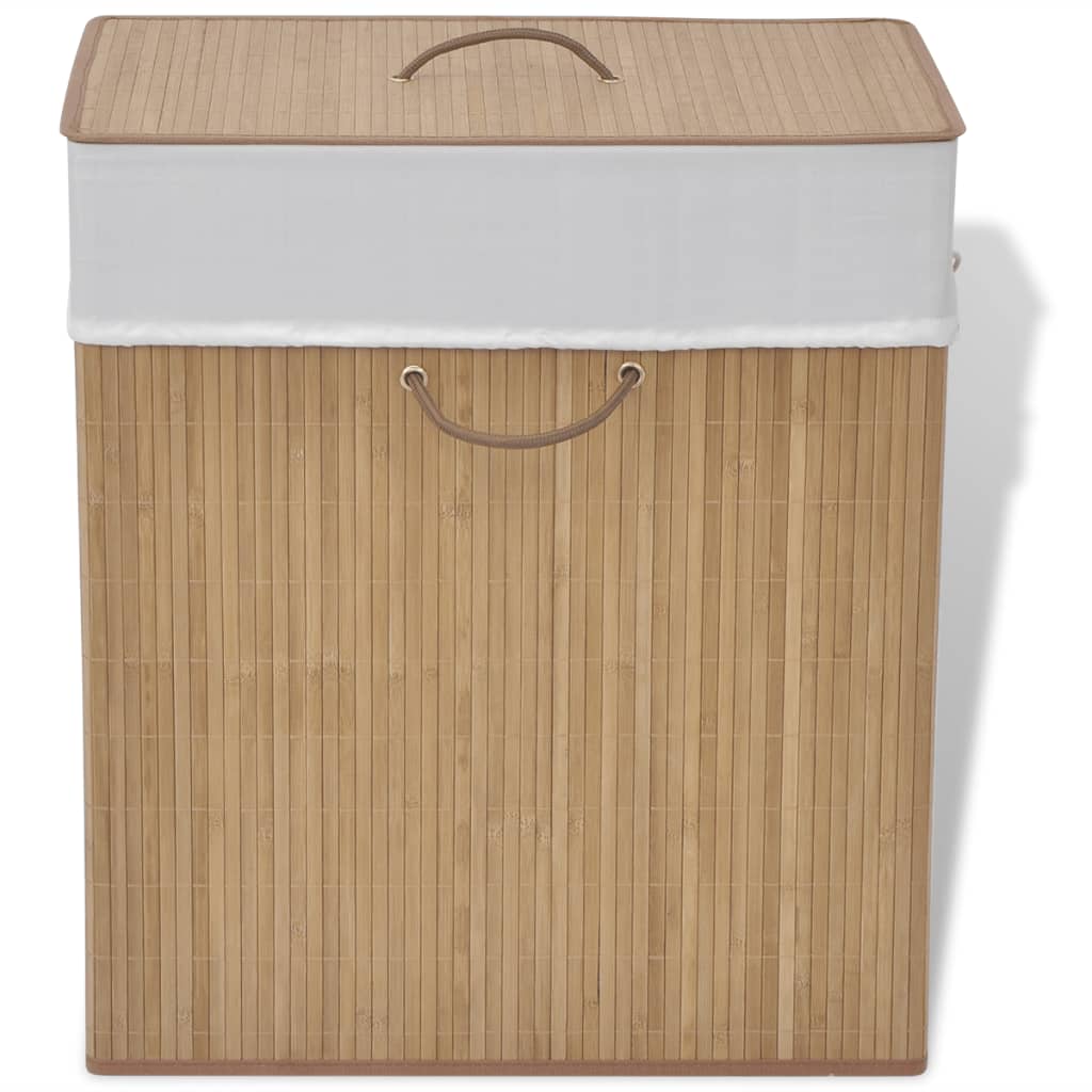 Wasmand Rechthoekig Bamboe Natuurlijk