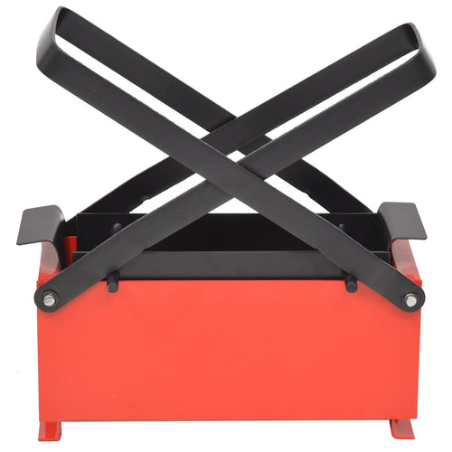 Brikettenpers Voor Papier 34X14X14 Cm Staal Zwart En Rood