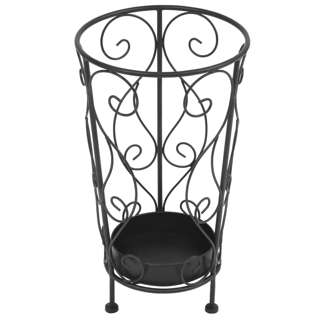 Parapluhouder Vintage Stijl 26X46 Cm Metaal Zwart