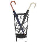 Parapluhouder Vintage Stijl 26X46 Cm Metaal Zwart