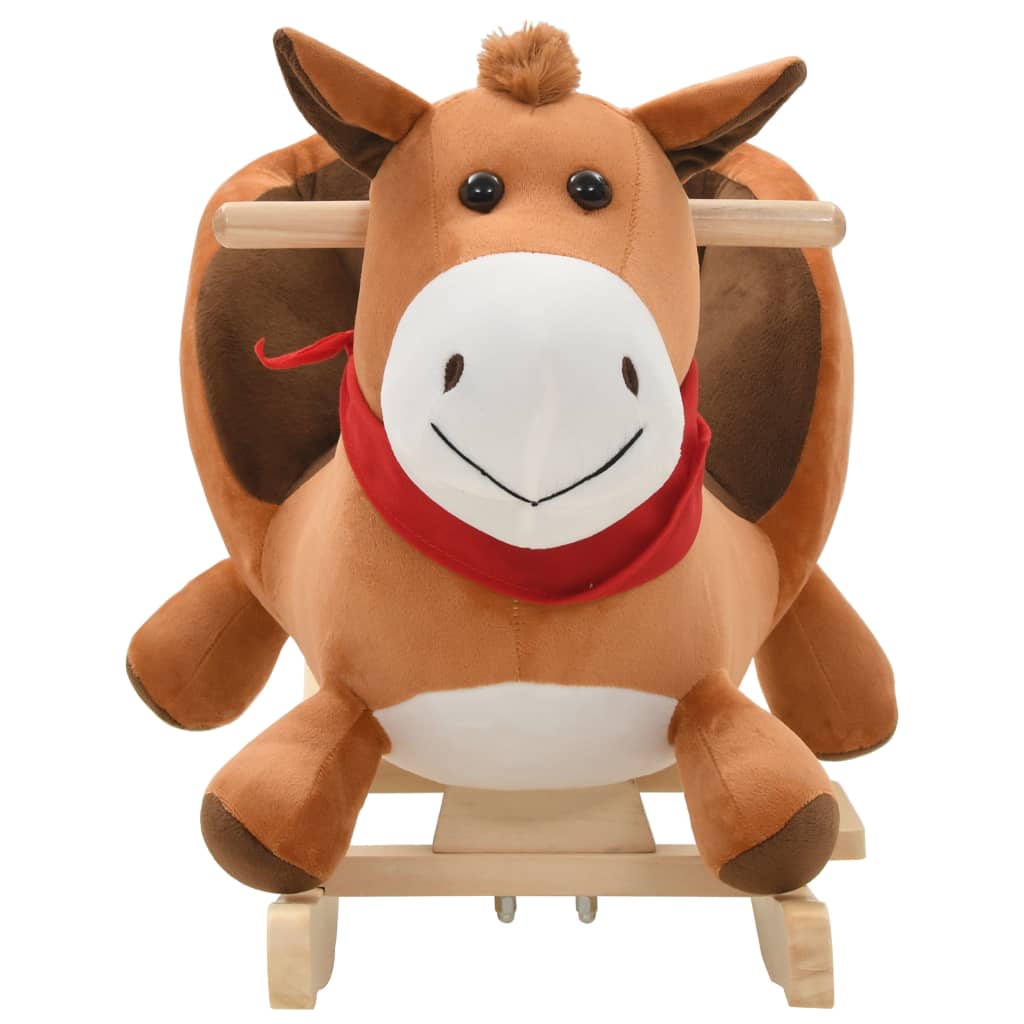 Hobbeldier Met Rugleuning 60X32X50 Cm Pluche Bruin