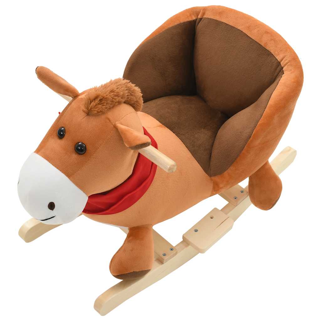Hobbeldier Met Rugleuning 60X32X50 Cm Pluche Bruin