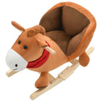 Hobbeldier Met Rugleuning 60X32X50 Cm Pluche Bruin