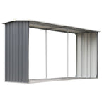 Haardhoutschuur 330X92X153 Cm Gegalvaniseerd Staal