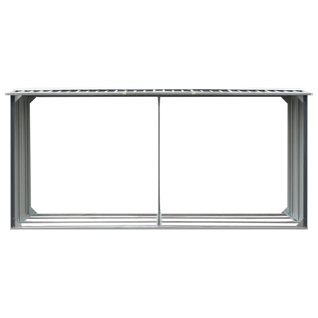 Haardhoutschuur 330X92X153 Cm Gegalvaniseerd Staal