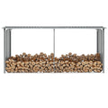 Haardhoutschuur 330X92X153 Cm Gegalvaniseerd Staal