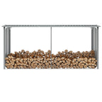 Haardhoutschuur 330X92X153 Cm Gegalvaniseerd Staal