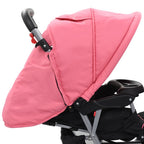 Kinderwagen Dubbel Staal En Zwart