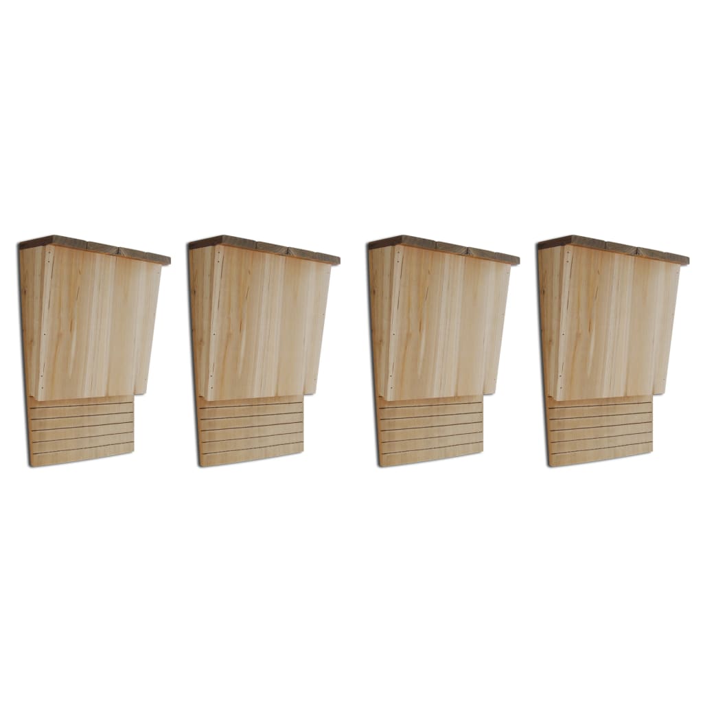 Vleermuizenkasten 4 St 22X12X34 Cm Hout