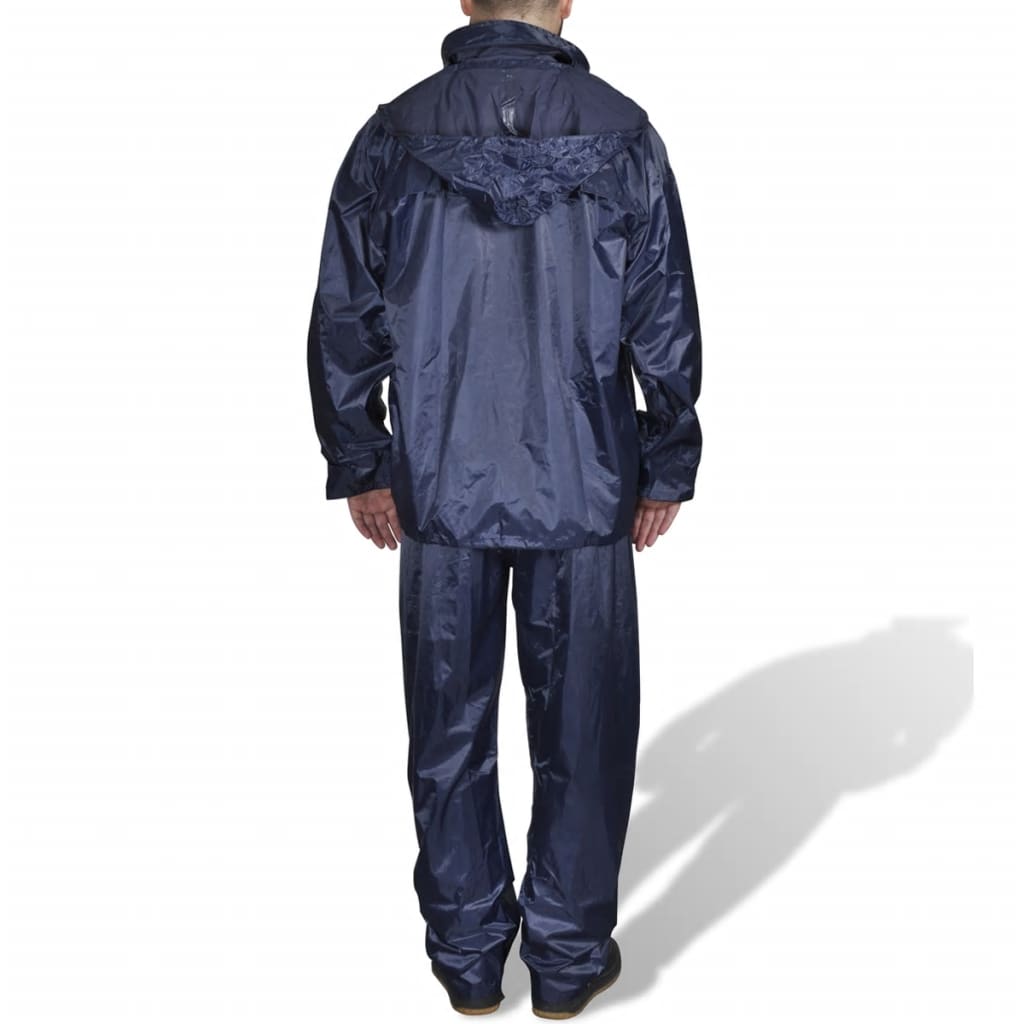 Vidax Regenpak 2-Deig Met Capuchon (Heren / Marine / Maat )