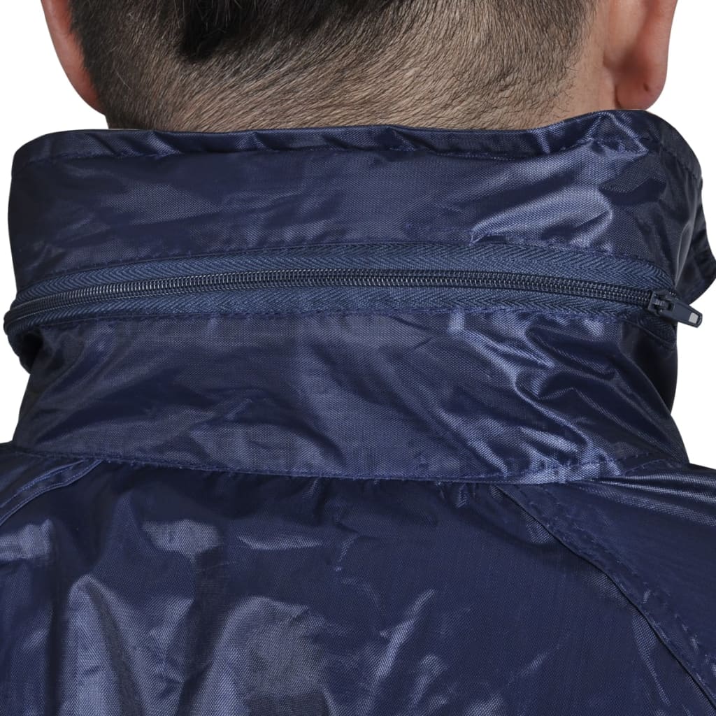 Vidax Regenpak 2-Deig Met Capuchon (Heren / Marine / Maat )
