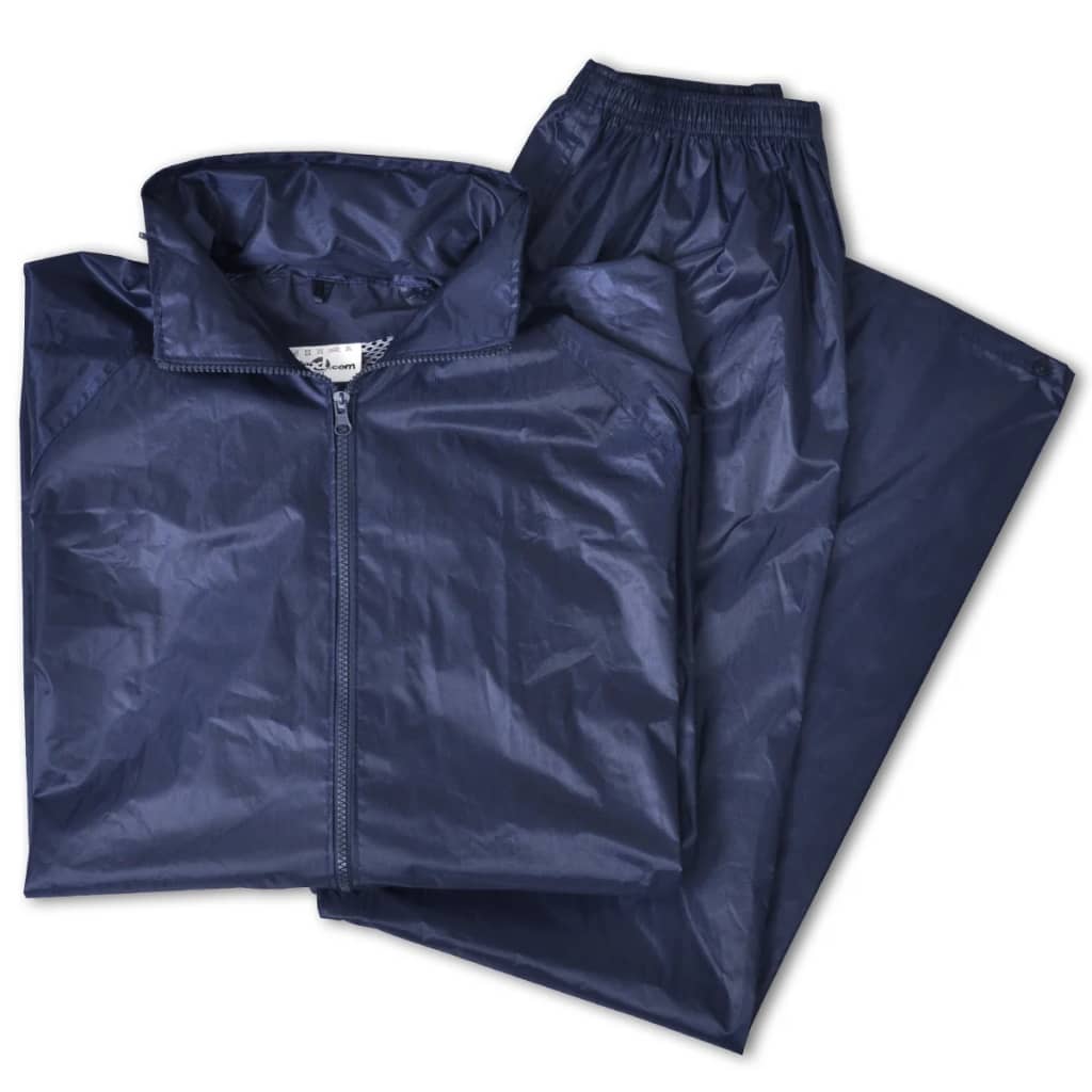 Vidax Regenpak 2-Deig Met Capuchon (Heren / Marine / Maat )