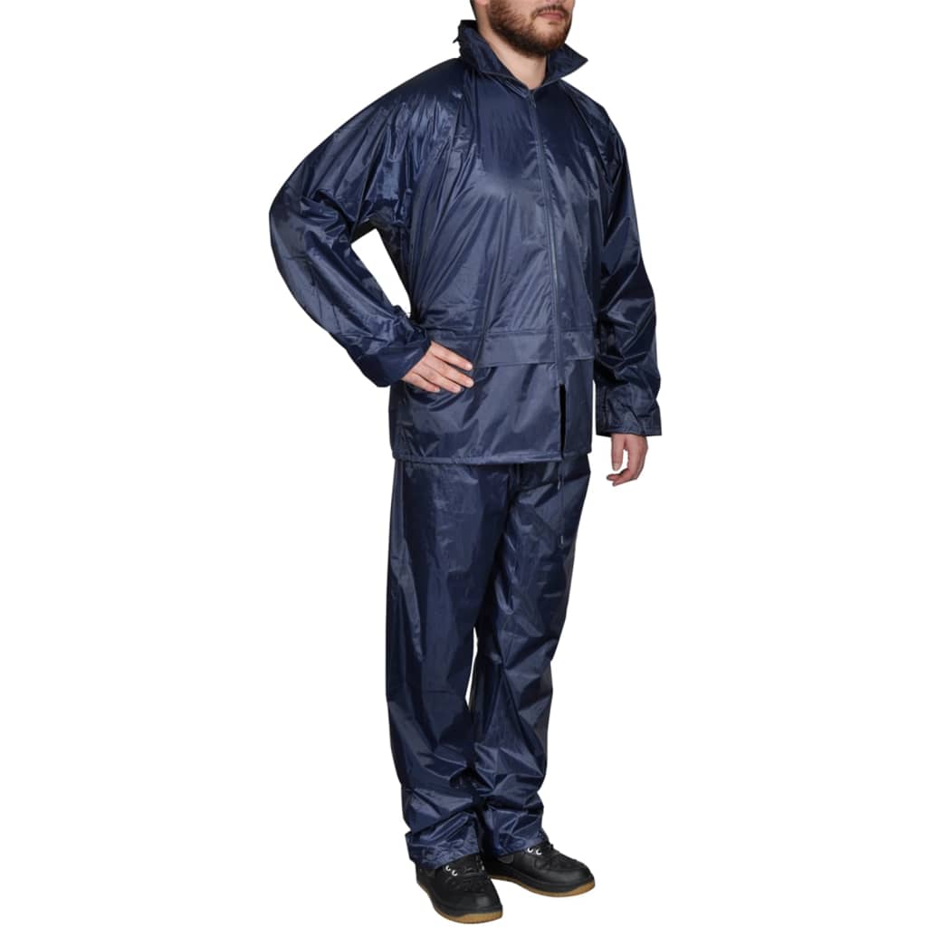 Vidax Regenpak 2-Deig Met Capuchon (Heren / Marine / Maat )