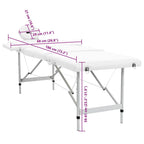 Massagetafel Inklapbaar Met Aluminium Frame (Vier Delen / )