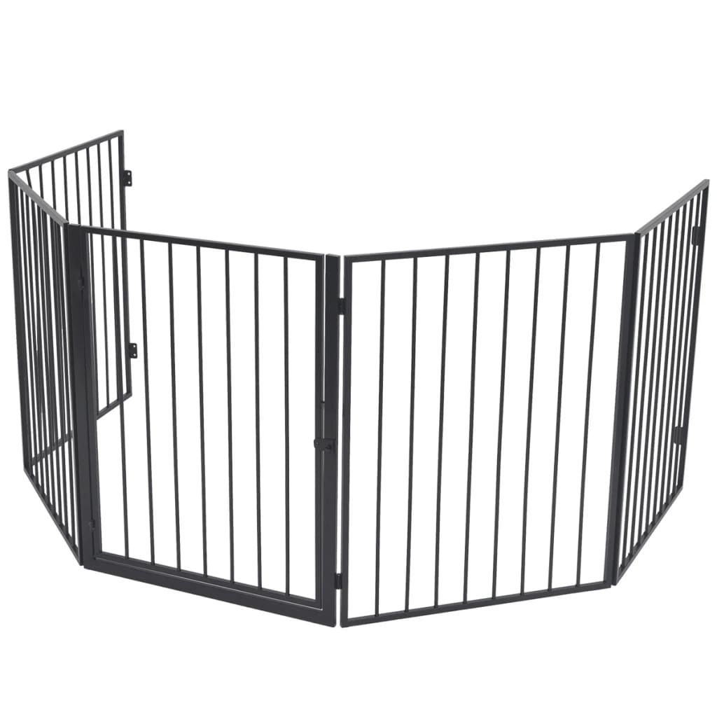 Openhaardhek Staal Zwart