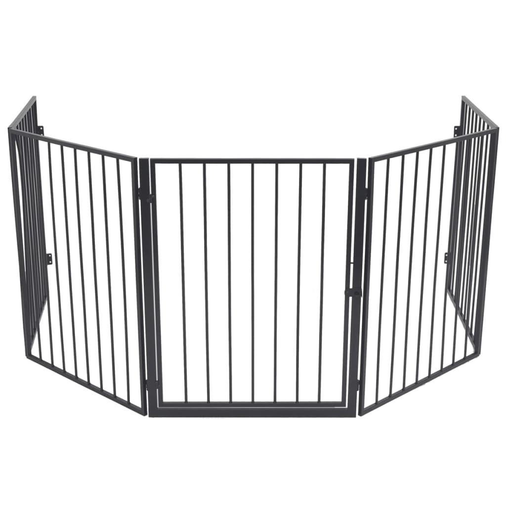 Openhaardhek Staal Zwart