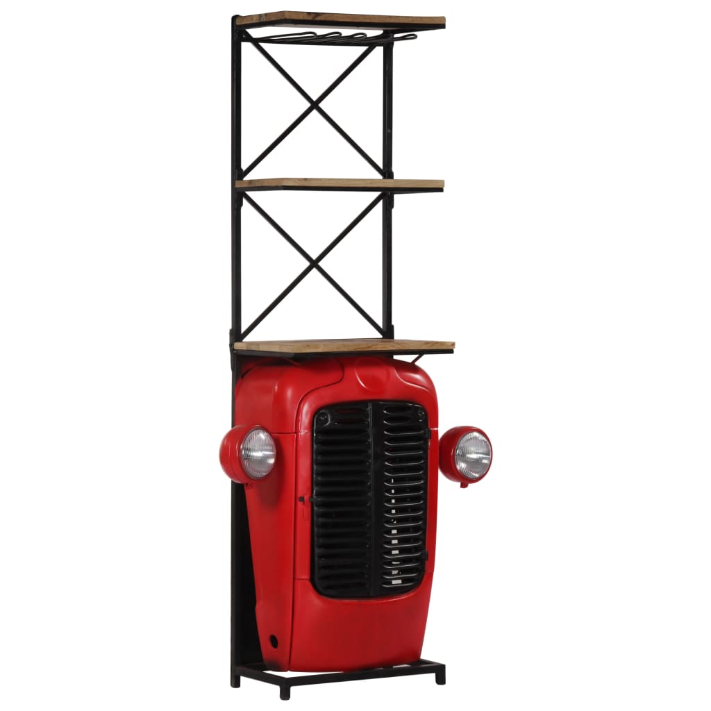 Wijnkast Tractor 49X31X172 Cm Massief Mangohout