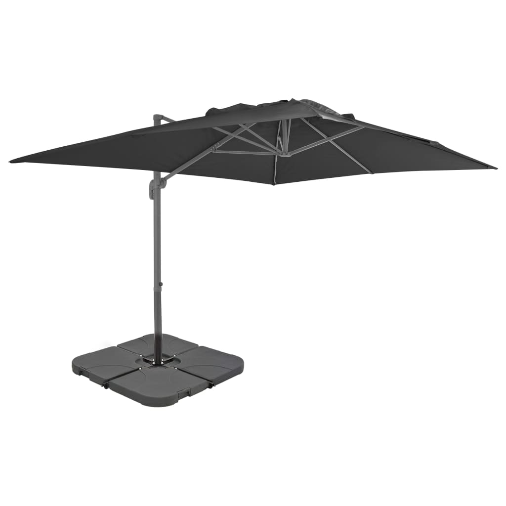 Parasol Met Draagbare Voet Kleurig