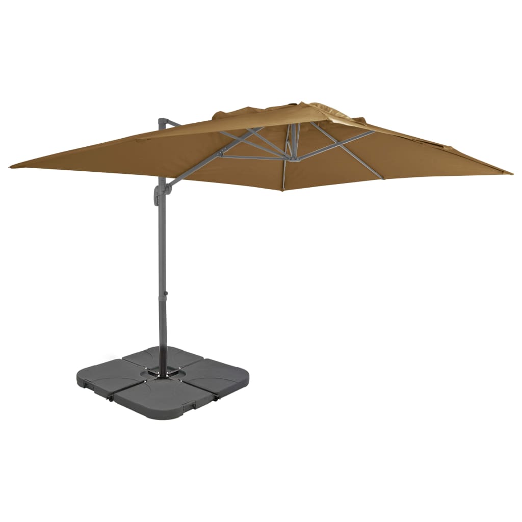 Parasol Met Draagbare Voet Kleurig