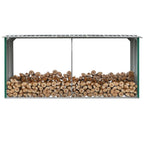 Haardhoutschuur 330X92X153 Cm Gegalvaniseerd Staal