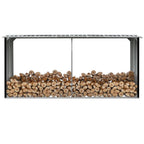 Haardhoutschuur 330X92X153 Cm Gegalvaniseerd Staal