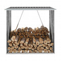 Haardhoutschuur 163X83X154 Cm Gegalvaniseerd Staal