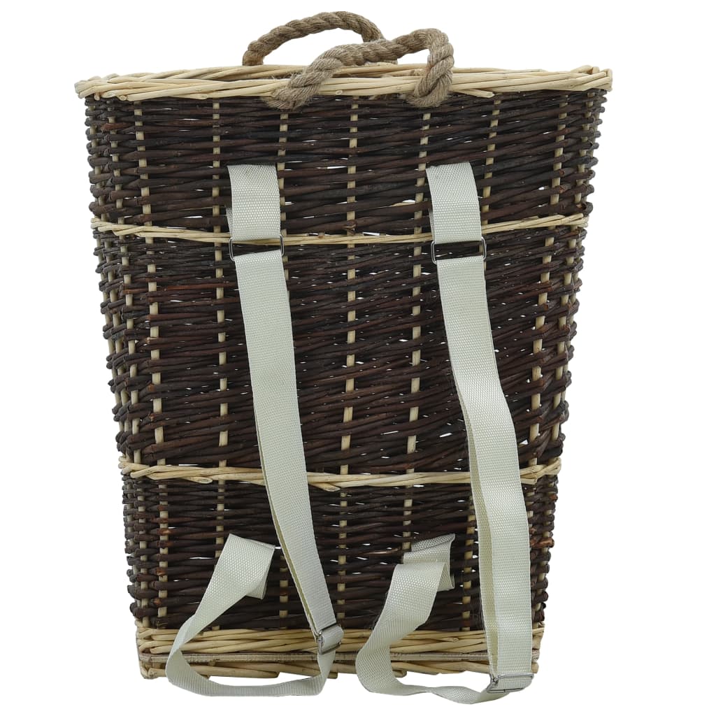 Houtmand Met Draagriemen 44,5X37X50 Cm Natuurlijk Wilgenhout