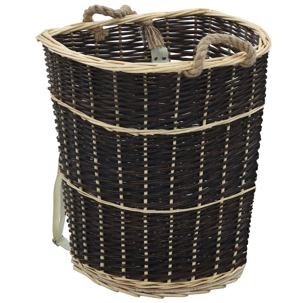 Houtmand Met Draagriemen 44,5X37X50 Cm Natuurlijk Wilgenhout