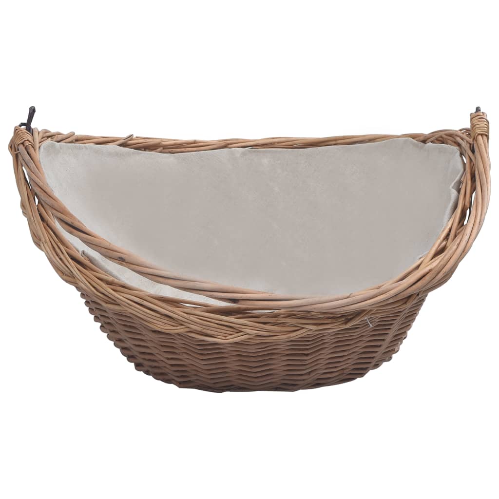 Houtmand Met Handvat 57X46,5X52 Cm Wilgenhout Bruin