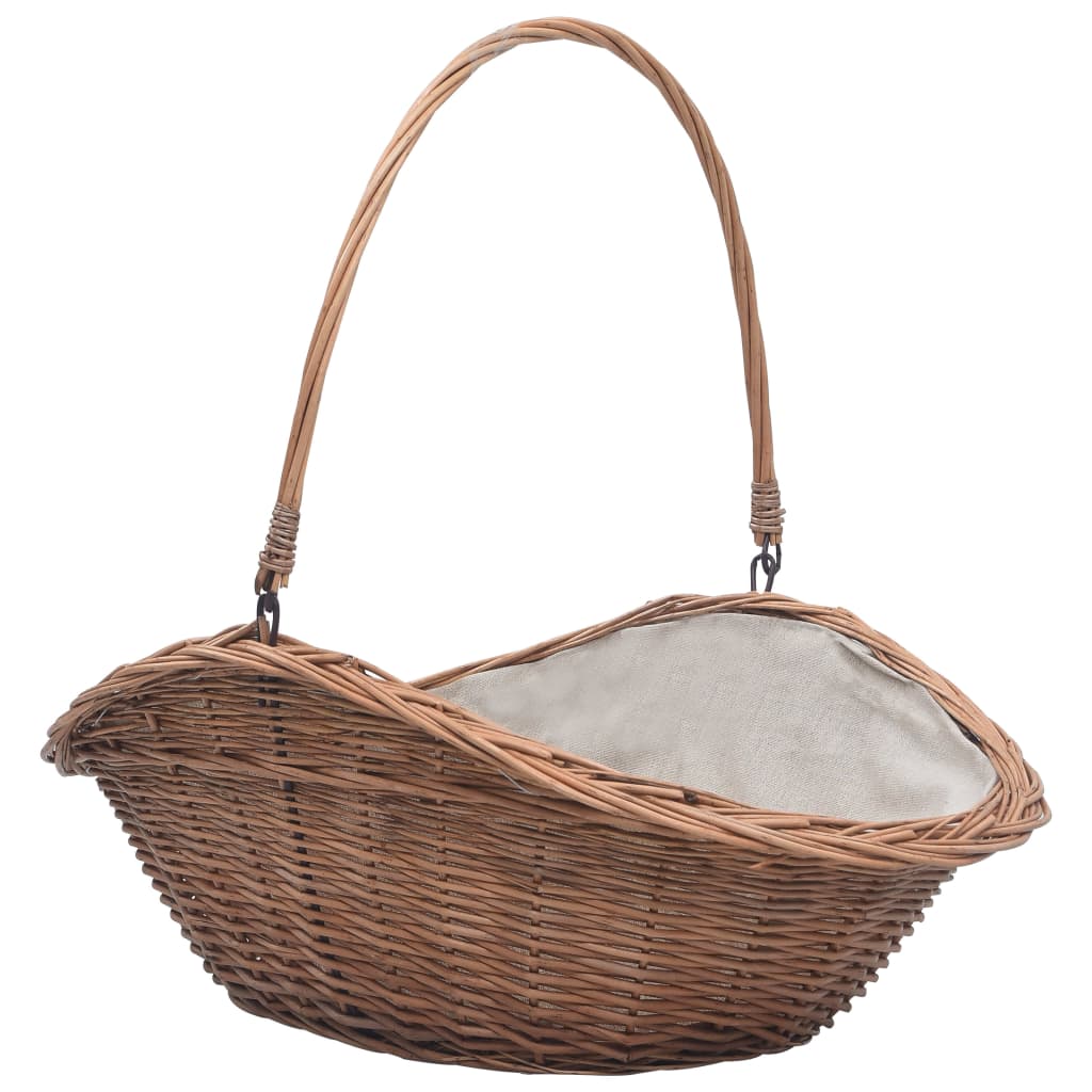 Houtmand Met Handvat 60X44X55 Cm Natuurlijk Wilgenhout