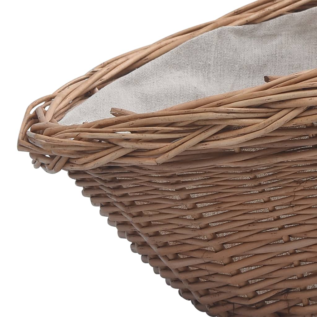 Houtmand Met Handvat 60X44X55 Cm Natuurlijk Wilgenhout