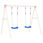 Schommelzitjes 2 St Met Touwen 37X15 Cm Polyetheen Blauw