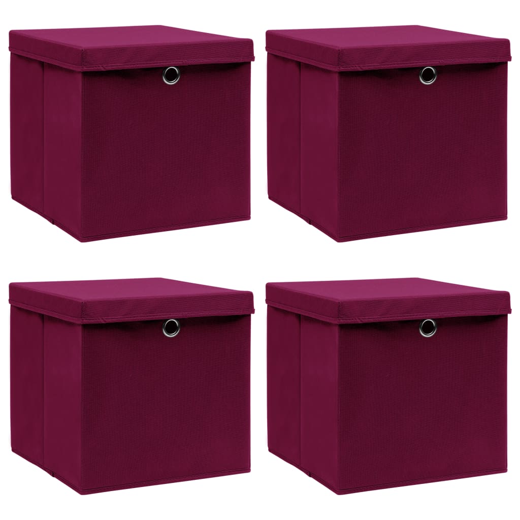 Opbergboxen Met Deksel 32X32X32 Cm Stof Roze