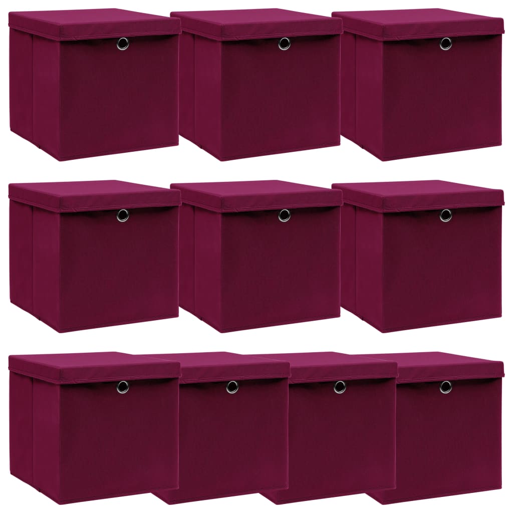Opbergboxen Met Deksel 32X32X32 Cm Stof Roze