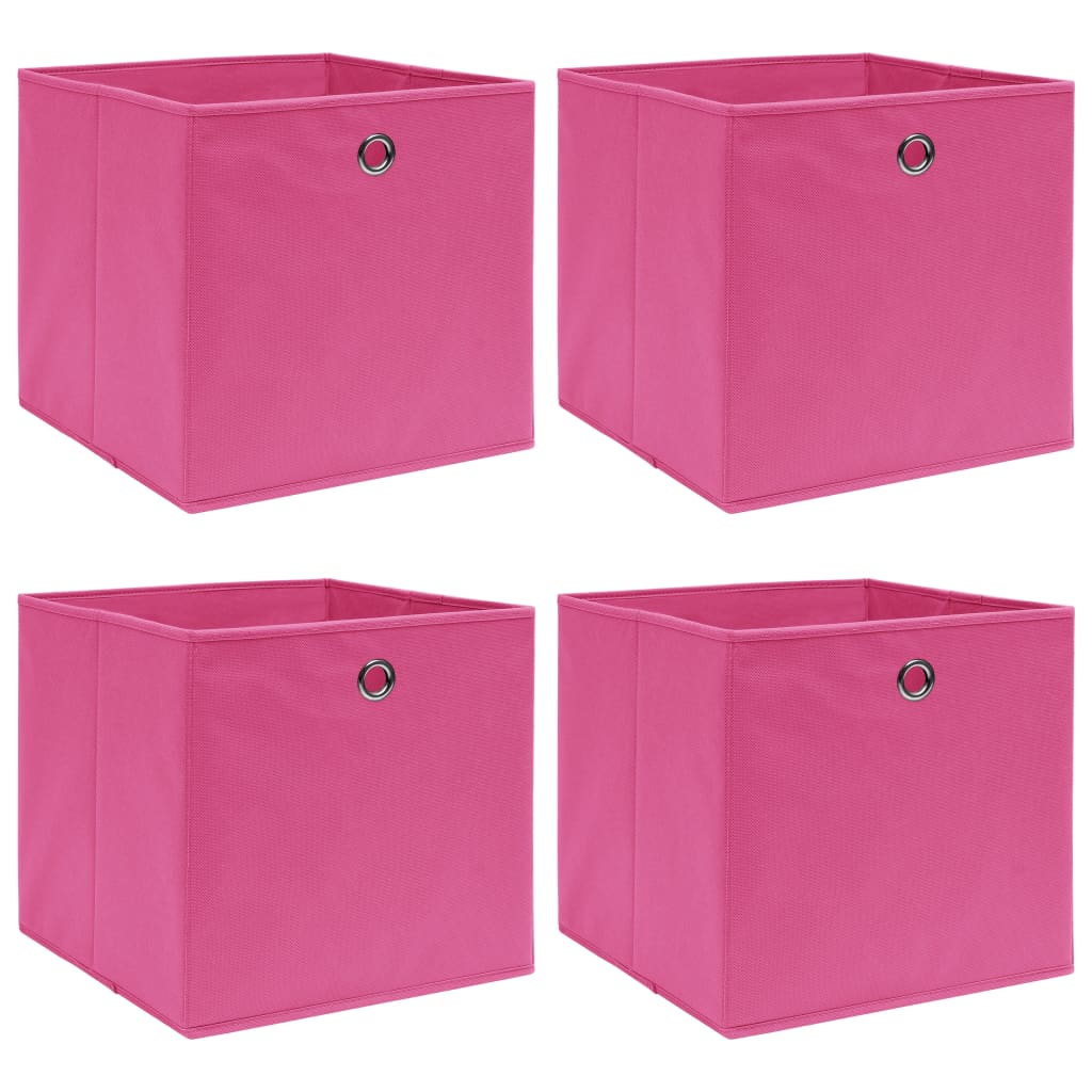 Opbergboxen Met Deksel 32X32X32 Cm Stof Roze
