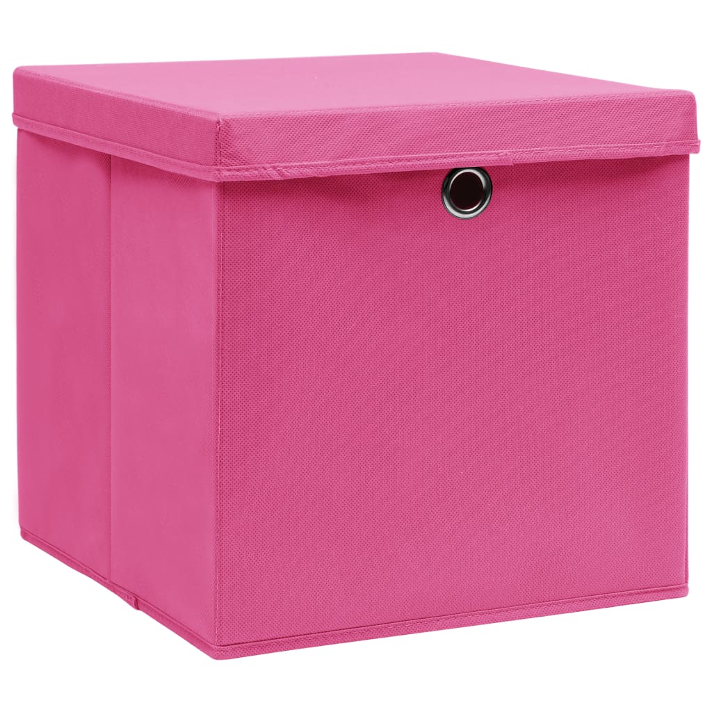 Opbergboxen Met Deksel 32X32X32 Cm Stof Roze